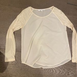 White long sleeve top
